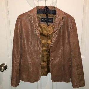 Brown leather jacket